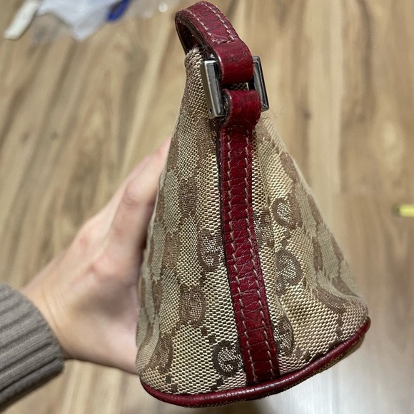 Gucci GG Canvas Boat Baguette Bag Red - Picture 4 of 11